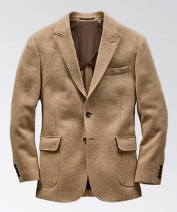 OOBE BRAND Peak Lapel Tweed Blazer Camel 44R MSRP: $ 498.00 - Bild 1 von 9