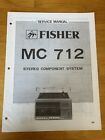 Fisher Mc 712 Stereo System Turntable Service Manual Oem Vintage Repair Diagrams