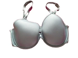 Marks & Spencer Grey/Blue Underwire Lightly Padded Seam-Free T-Shirt Bra UK 34D - Picture 1 of 3