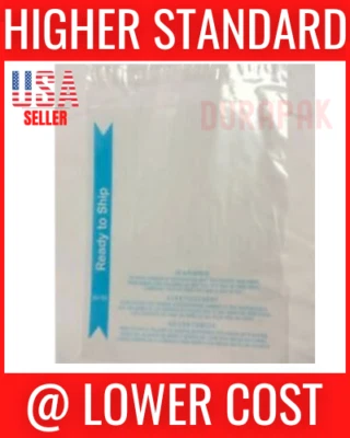 1000~ 8x10" Permanent Seal Sealable Poly Bags w/ Suffocation Warning Printing - Image 1 of 2
