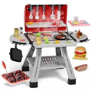Kids Toys Kitchen Playset, Kids BBQ Grill Playset with Smoke, Sound & Light, - Picture 1 of 7