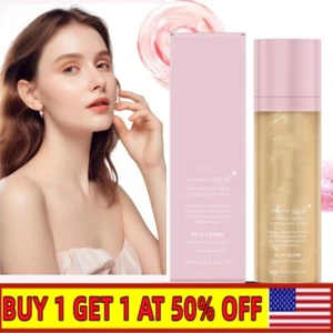 Sunglaze Sheer Setting Mist Sunscreen SPF 50,Shimmering Body Oil Mist~ - Picture 1 of 7
