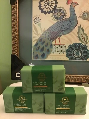 3 Bath & Body Works Eucalyptus & Spearmint Shea Butter Cleansing Bar Soap 5 oz - Image 1 of 2