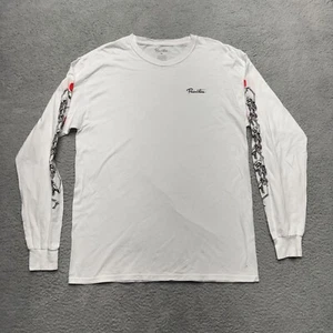 Primitive Skateboarding Shirt Mens L White Skeleton Roses Long Sleeve Print - Picture 1 of 11