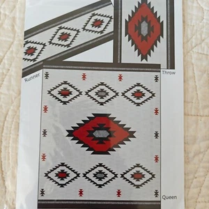 "Sierra Estrella" Southwestern Large Quilt Throw & Table Runner Pattern - Picture 1 of 24