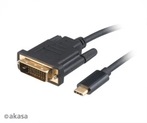 Akasa AK-CBCA10-18BK Type C to DVI-D Adaptor Cable 1.8M - Picture 1 of 1