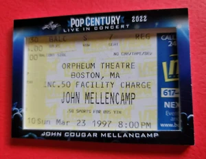 JOHN MELLENCAMP LIVE IN CONCERT CERTIFIED CONCERT TICKET CARD 2022 POP CENTURY - Picture 1 of 2