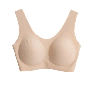 Women's Pure Silk Bralette Bra Thin Wireless Breast With Removable Pads TG2S115 - Picture 1 of 16