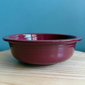 Vintage 90's Fiestaware Cinnabar 8.5 Inches Ceramic Vegetable Bowl With Glossy F - Picture 1 of 8
