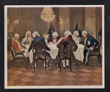 Vintage 1935 Trade Card General Hans Joachim von Zieten sleeping