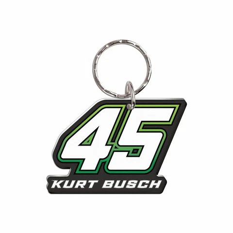 Kurt Busch 2022 Wincraft #45 Key Ring Mirror Back FREE SHIP Cover