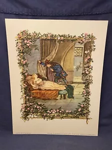 Sleeping Beauty Tasha Tudor Print 14 X 11 Art Platt Munk Fairy Tale Prince 1962 - Picture 1 of 6