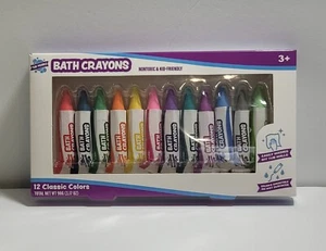 12 Pack Nontoxic, Washable Bath Crayons Tub Works® Smooth™ Bath Crayons Bath Toy - Picture 1 of 11