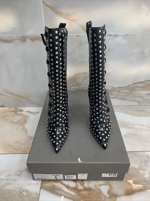 Mujer Nueva Bota AM Cuero S. Cuero Stiletto 559983 Whv71 1012 UE 36+ EE. UU. 6,5 W Foto 1 de 4