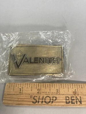 Vintage Valenite advertising Tool Belt Buckle Brass Tone 70's Coal Mining - Изображение 1 из 4