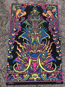 Krishna Schwarzlicht Poster Original Vintage 1969 Macbeth - Bild 1 von 10