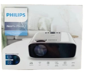 Philips NeoPix Prime2 NPX542/INT Home Projector HD Wi-Fi Bluetooth New Sealed - Picture 1 of 7