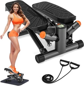 Adjustable Mini Stair Stepper with Resistance Bands,350lbs Loading Capacity - Picture 1 of 8