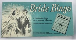 BRIDE BINGO Vintage Wedding Theme Game  1958 Bridal Shower Fun Complete!