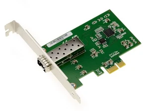 Carte contrôleur PCIe x1 réseau Fibre 1G Gigabit LAN Ethernet SFP LC avec Chi... - Photo 1/3