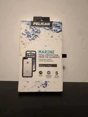 Capa Pelican Marine preta para iPhone 7 nova na caixa - Imagem 1 de 3
