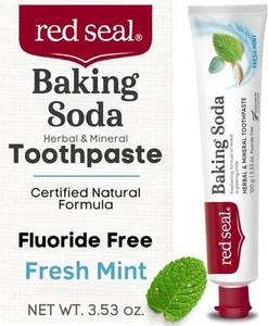 Red Seal Fluoride Free Toothpaste - Baking Soda - 3.5 Ounce (Pack of 1) - Picture 1 of 9