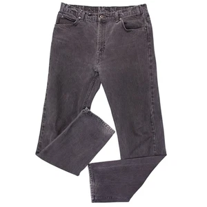 Vintage Levis 505 Regular Jeans Mens 36x34 Black Orange Tab Denim Pants Straight - Picture 1 of 18