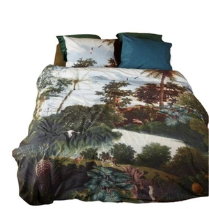 Bedding House Voyage Jungle Animal Cotton Quilt Doona Duvet Cover Green Queen - Picture 1 of 3