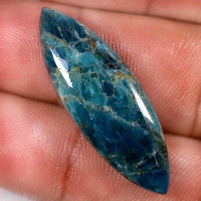 27.35 Cts 100% Natural Excellent Apatite Cabochon 12x37 mm Loose Gemstone NR27 - Image 1 of 2