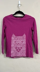 Size 12 Girls Tea Collection Long Sleeve Cat Shirt Tunic Top  - Picture 1 of 5