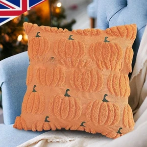 Halloween Pumpkin Pillow Covers Plush Pillow Case Home Holiday Gifts (Orange) - Picture 1 of 9