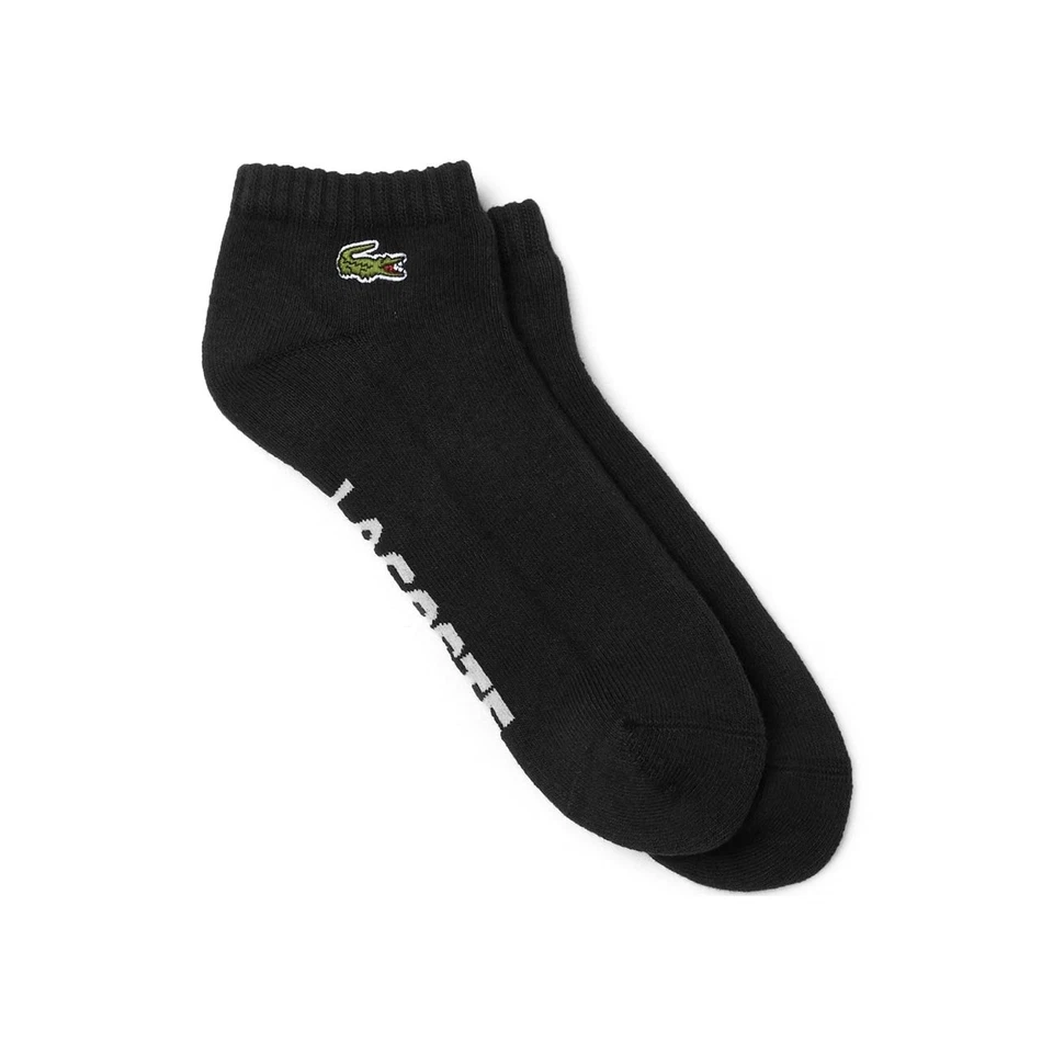Lacoste Sport Unisex Cotton Low-Cut Socks BLACK  RA2061 51 258 - Image 1 of 1