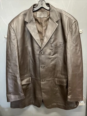 Chaqueta gabardina Stafford Executive de cuero marrón XXL Foto 1 de 4