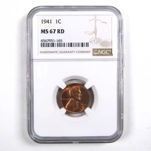 1941 Lincoln Wheat Cent MS 67 RD NGC Penny 1c Uncirculated SKU:I3163 - Picture 1 of 4