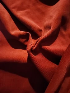 Baby Corduroy Fabric Y2K Maroon Red By The Yard - Picture 1 of 6