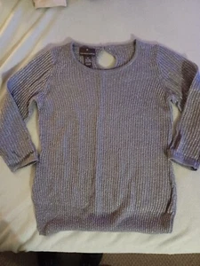 fenn wright manson womens wool blend silver metalic sweater size medium pullover - Picture 1 of 9