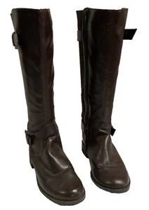 Via Spiga Synthetic with Elastic Sides Boots Dark Brown Color Size 6.5M - Picture 1 of 6