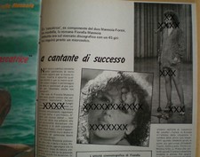 FIORELLA MANNOIA RARE FOTO E ARTICOLO DEL 1978 'DA CASCATRICE A CANTANTE...'