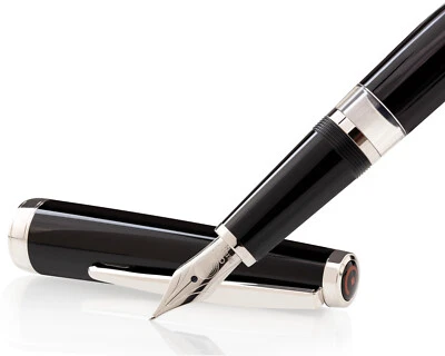 Cleo Skribent Classic Palladium Kolben-Füllhalter, schwarz, M-Feder - Bild 1 von 4