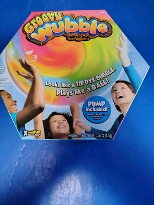Groovy Wubble Bubble Ball Tie Dye Inflatable Pump Included NEW - Image 1 of 3
