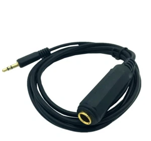 3.5mm 1/8 Male Jack to 6.35mm 1/4 Female Stereo Mic Audio Extension Cable 1.5m - Picture 1 of 6