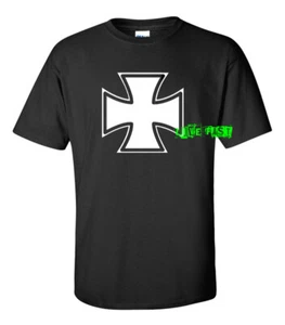 CAMISETA IRON CROSS MALTESA CROSS Hot Rodder Outlaw Biker Chopper Primera Guerra Mundial - Imagen 1 de 2
