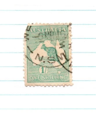 AUSTRALIA Sc. #10 scarce used Kangaroo stamp! SCV $29.00 - Image 1 of 4
