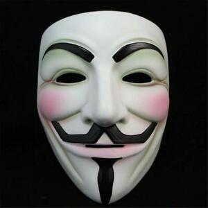 Halloween V For Vendetta Mask Guy Fawkes Anonymous Hacker Unisex Cosplay Costume