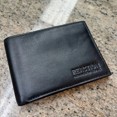 Kenneth Cole Reaction Men’s Dark Brown Handcrafted Leather Bi-Fold Wallet NWT$89 - Image 1 of 4