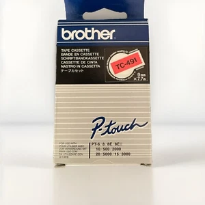 Original Brother TC-491 Schriftbandkassette 9mm für P-touch 500 - Bild 1 von 2