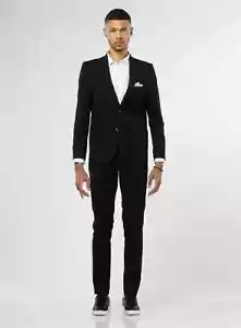 Soul Of London Jacket Men's 34R Black Premium Stretch - Picture 1 of 11