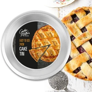 Non-Stick Round Baking Tin Sponge Cake Flan Tart Cookie Pie Kitchen Oven Tray - Picture 1 of 3