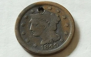 1849 USA GRANDE CENTESIMO - Foto 1 di 2