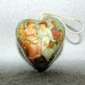 Engel Viktorianisches Herz Weihnachtsschmuck #A - Bild 1 von 2